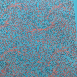 Silkscreen Seaweed and Bubbles Stencil Crafting, Polymer Clay, Art Jewelry, Mixed Media DIY silk screen