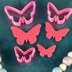 Polymer Clay Cutter Set Graduated Butterflies #1 Cutters for Mixed Media jewelry art and more