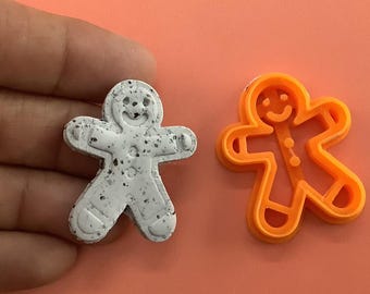 Gingerbread Man polymer clay cutter | gingerbread cookie clay earring cutter