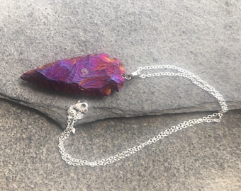 Rock Crystal  Arrowhead Necklace