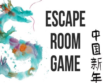 Escape Room Game Hard Game Date Night or Group Game - Chinese New Year