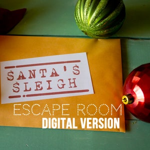 Christmas Escape Room Type of Challenge Game Family Game At Home Challenge - Large Group Digital Edition