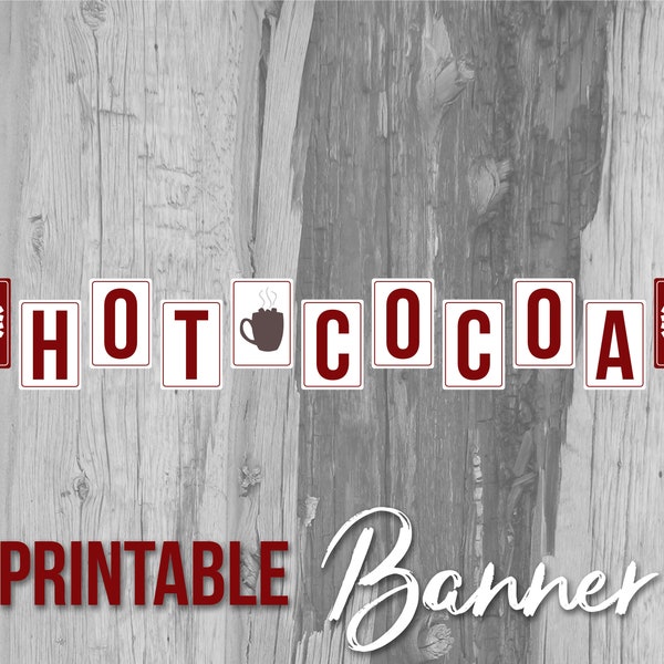 Hot Cocoa Printable Banner