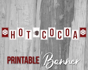 Hot Cocoa Printable Banner