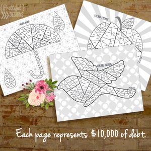 Financial Organizer Debt Payoff Coloring Pages image 3