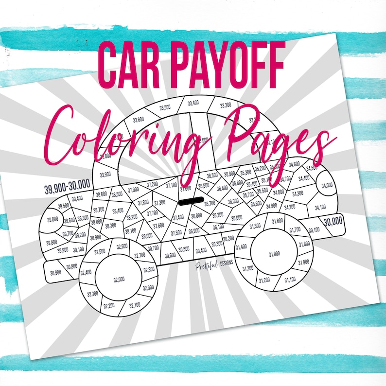 Download Car Payoff Coloring Pages Financial Organizer Debt Payoff ...
