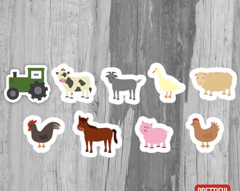 Farm Animal Banner Birthday - Digital File Instant Download