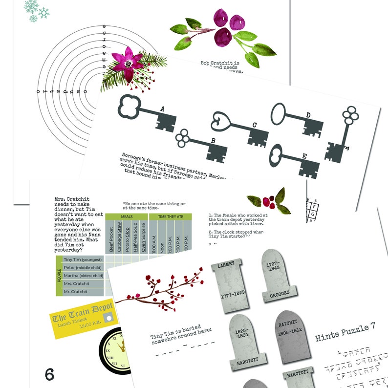 Christmas Escape Room Game Digital Printable image 2