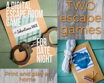 Escape Room Game Bundle - The Inheritance Race AND New Years Ball - Printable Play at Home