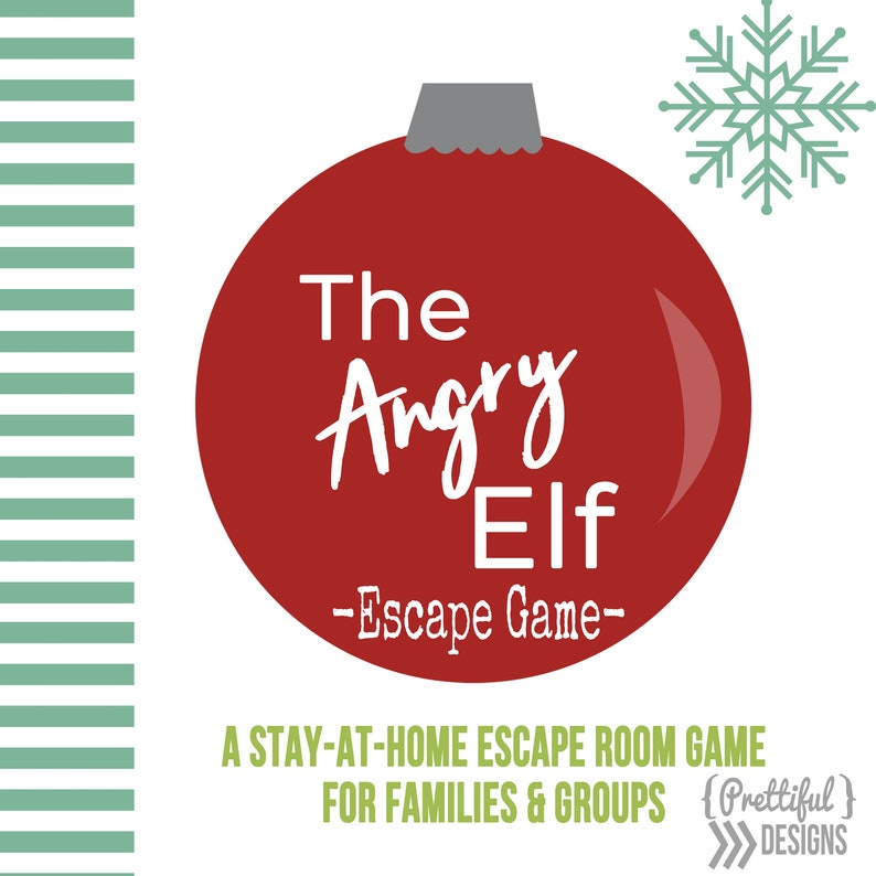 kids christmas escape room game digital printable fun for