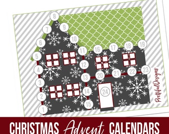Printable Christmas Advent Calendar Christmas Calendar for Kids
