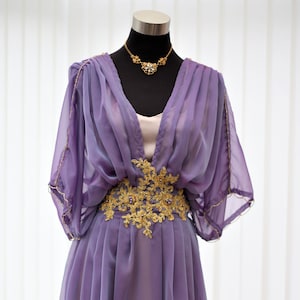 LIMITED Edwardian lavender dress for Downton Abbey dinner Titanic event Alternative purple lavender wedding dress Gibson girl plus size gown