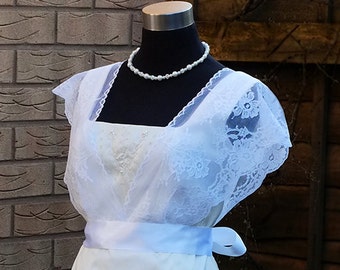 Abito da sposa in stile edoardiano bianco avorio, festa di Downton Abbey, abito debuttante avorio, Titanic, stile vintage Made to order in Inghilterra