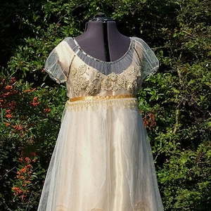 Gold dress - dazzling one of a kind alternative wedding dress, wedding anniversary dress Handmade in England LAST ONE!