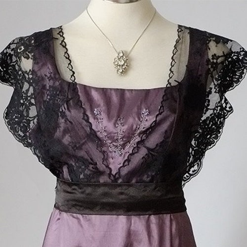 Edwardian Dress Downton Abbey Purple Amethyst Dress Edwardian - Etsy