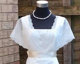 Ivory Edwardian styled wedding dress, ivory debutante gown, handmade in England Titanic, vintage styled Made to order