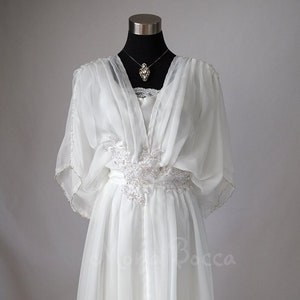 Boho ivory wedding dress Ethereal ivory gown  Whimsical wedding dress c ustom made in England
