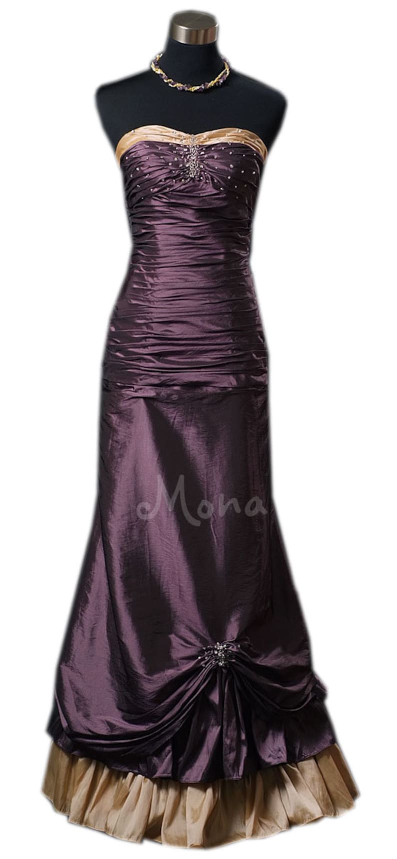 Victorian styled eggplant wedding dress Alternative bride Etsy