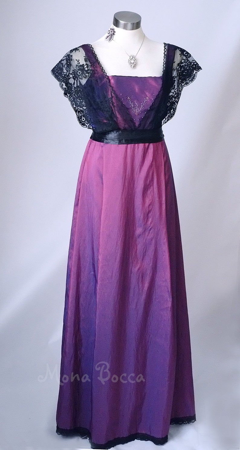 Edwardian Dress handmade in England purple Titanic Downton | Etsy