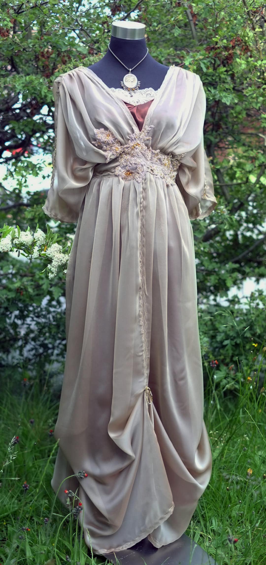 downton abbey bridesmaid dresses Floor-Length Chiffon Blue Bridesmaid Wedding Party Gown 2022 –  loveangeldress