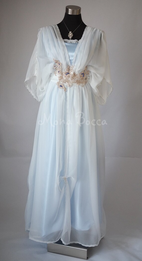 Buy Edwardian Ivory Blue Blush Dress Plus Size Dress Downton Abbey Inspired  Handmade in England Lady Mary Styled Made to Order Online in India - Etsy