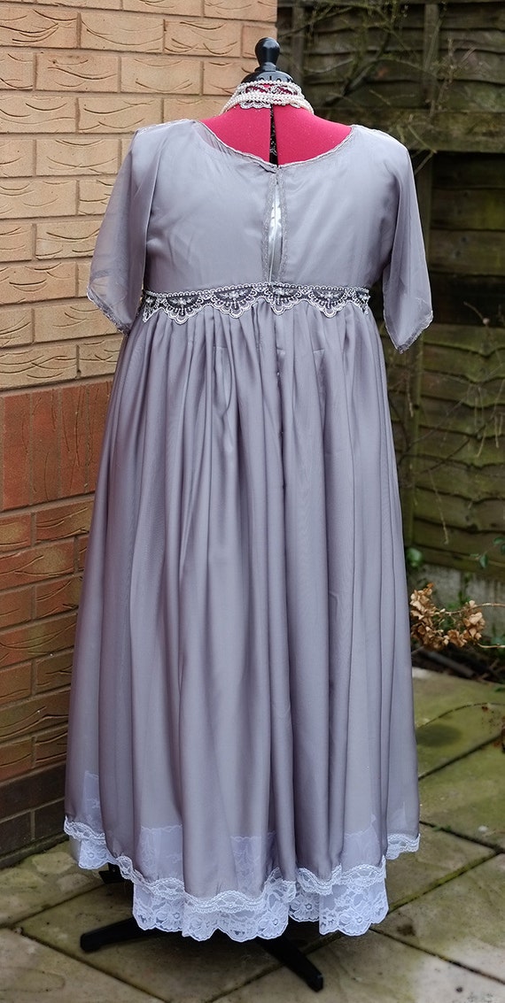 grey/silver edwardian dress Buy Silver Gray Plus Size Evening Dress, Grey Wedding Dress, Silver Wedding, Grey Bridesmaids, Downton Abbey Dress, Titanic Gown, 1912 Online in India Sequin