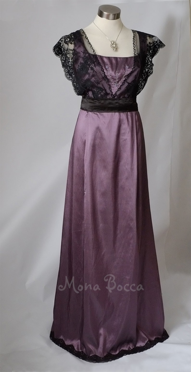 Edwardian Dress Downton Abbey Purple Amethyst Dress Edwardian - Etsy UK