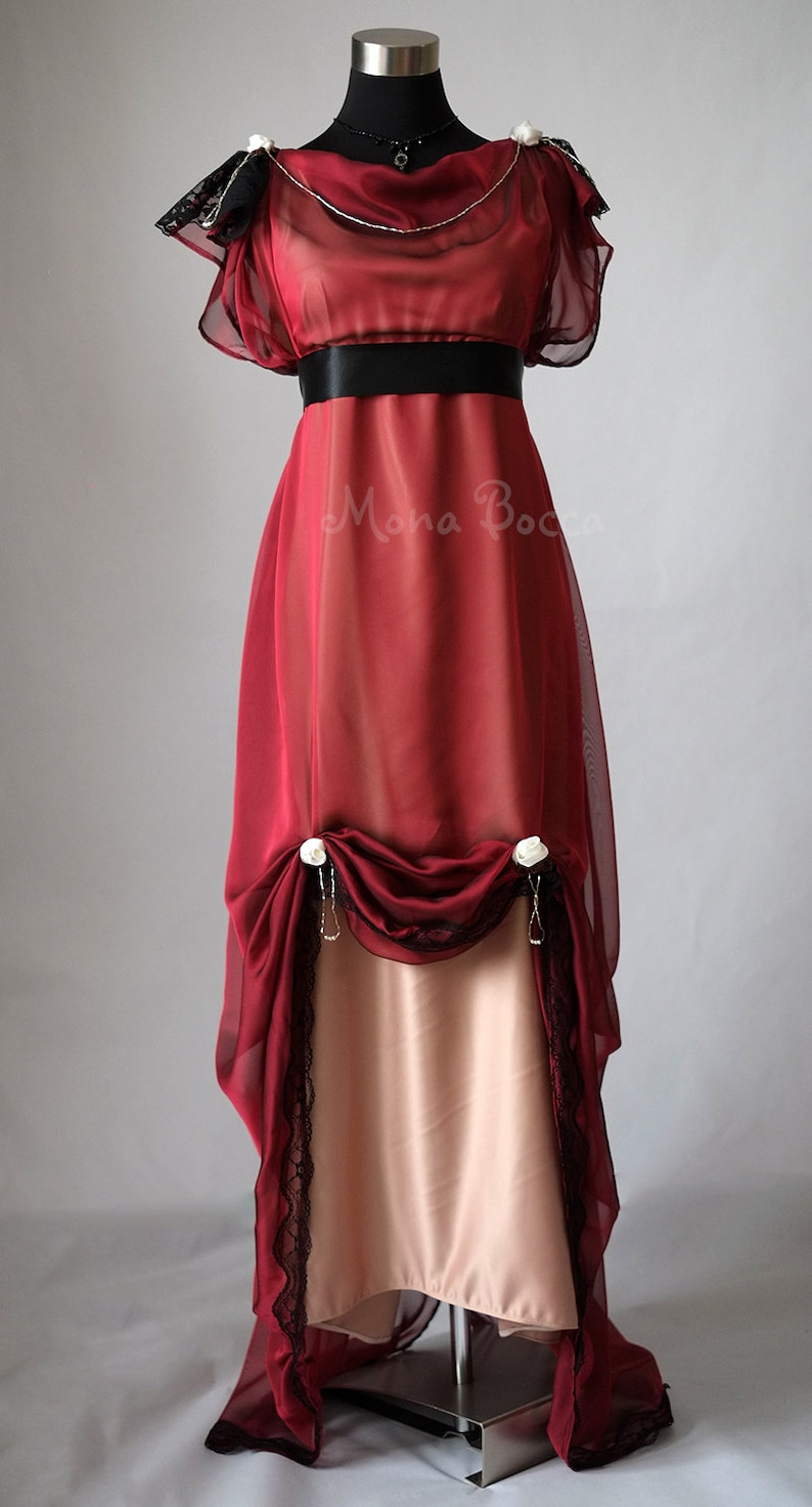 wine evening gown