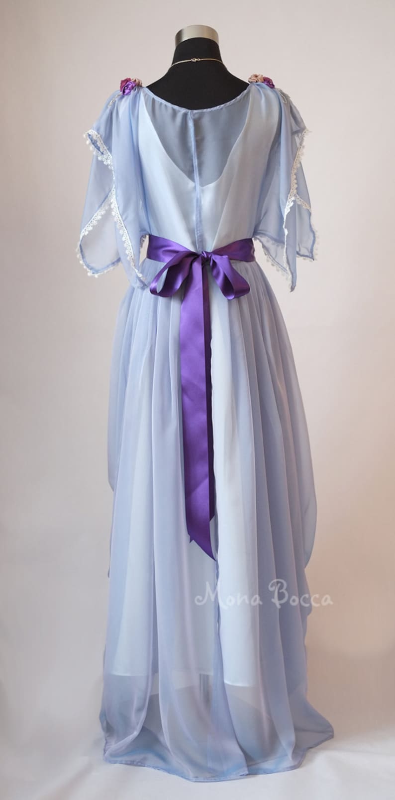 Edwardian light blue evening dress made in England Downton | Etsy