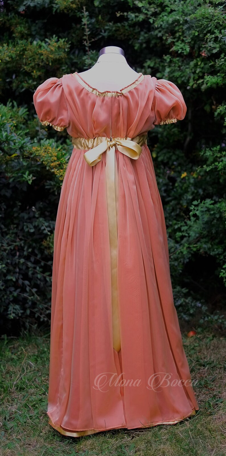 Flor de durazno vestido Imperio regencia vestido Imperio | Etsy México