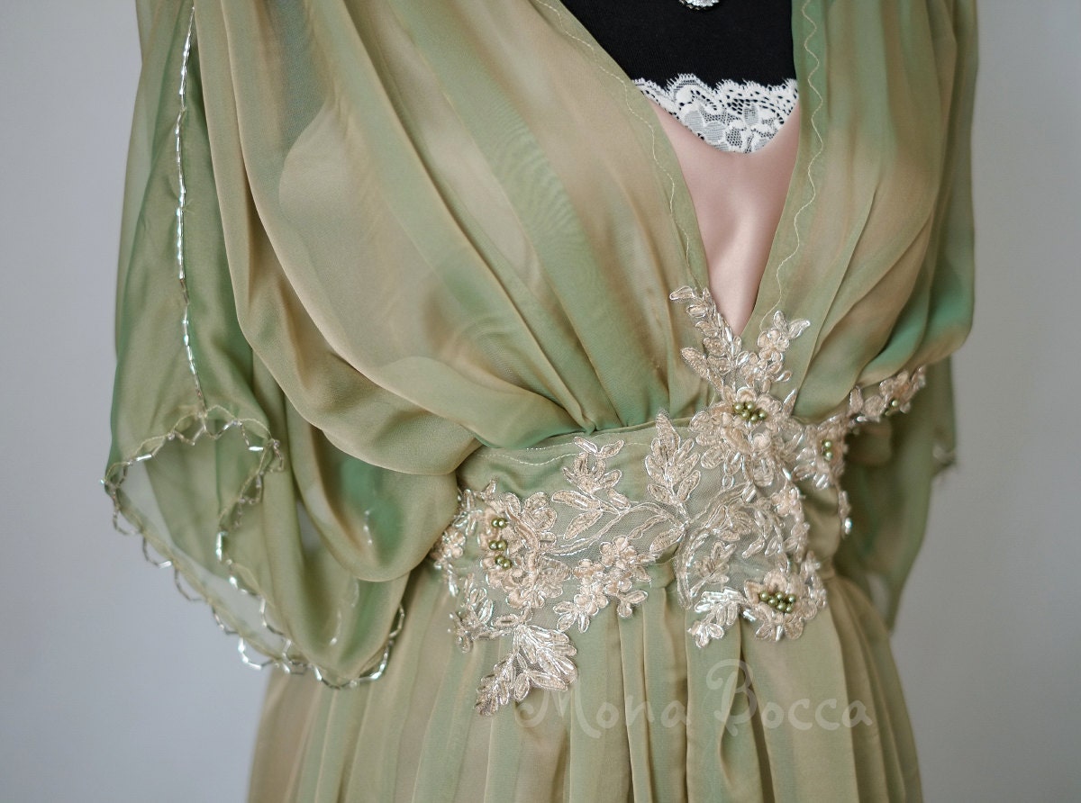 England Maxi Kleid Stufenkleid Drehkleid Spitze Rosen Vintage Romantisch 98-128 