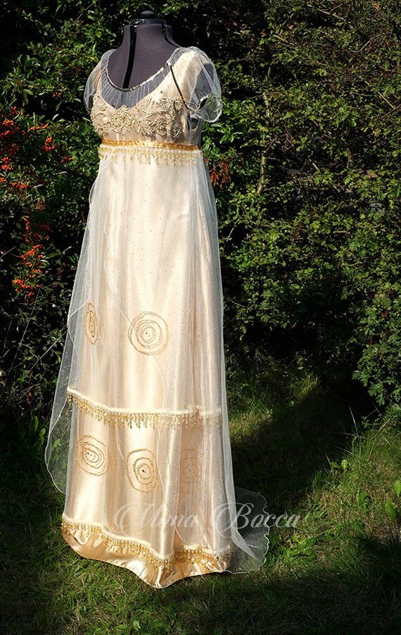 Gold Edwardian Kleid Titanic Kleid Edwardian Hochzeitskleid Etsy