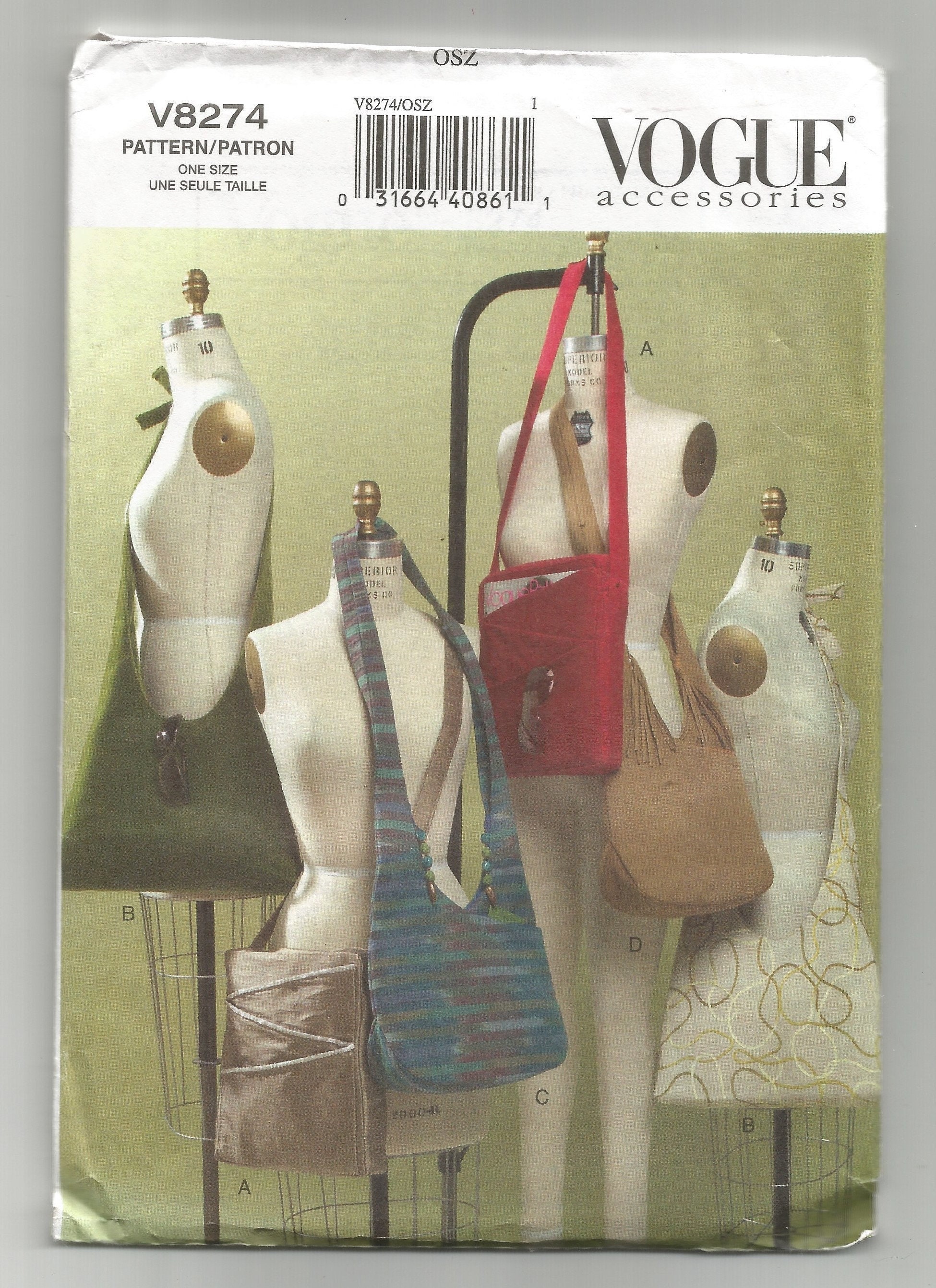 Uncut Vogue Sewing Pattern 8823. Tote Bags Pattern. Marci Tilton Bags and  Totes Pattern. Fashion Purses, Bags and Totesff - Etsy | Vogue sewing, Vogue  sewing patterns, Vogue