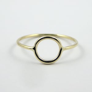 Gold Circle Ring, Karma Ring, Solid Gold Ring, Open Circle Ring, Modern Eternity Ring, 9k Gold Ring, Minimalist Jewellery