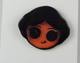 Leia pin, Leia button, Princess Leia pin, Princess Leia button, bun pin, geek gift, geek button, geek pin, nerd gift, nerd pin, nerd button