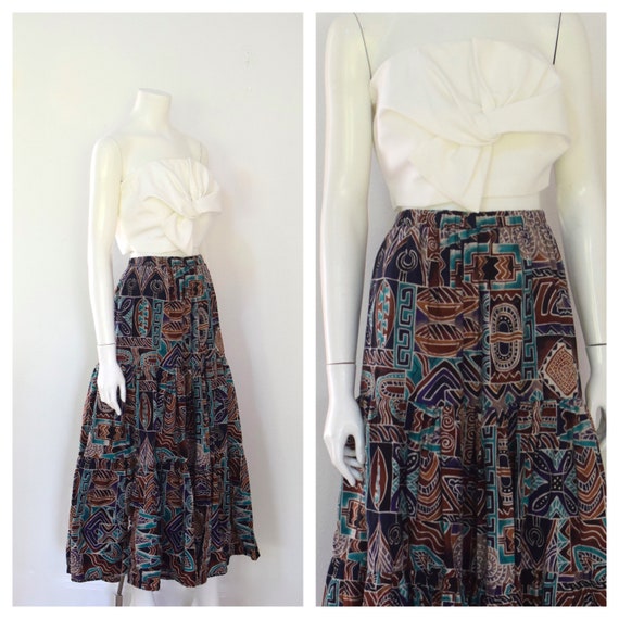 tribal maxi skirt