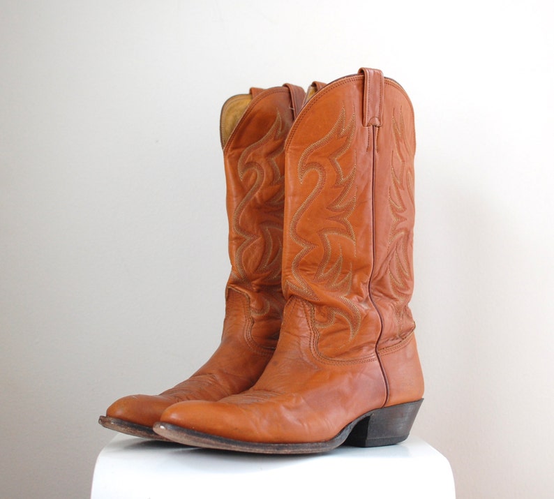 Burnt Orange Cowboy Boots/ Nocona Western Boots/ UT Longhorn | Etsy