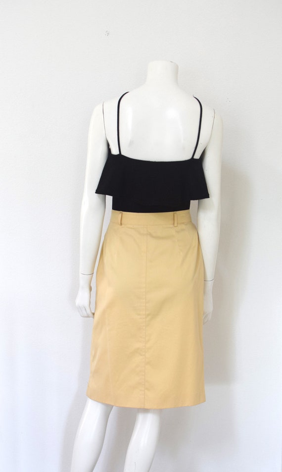 Escada Modern High Waisted Skirt/ Designer Cotton… - image 5