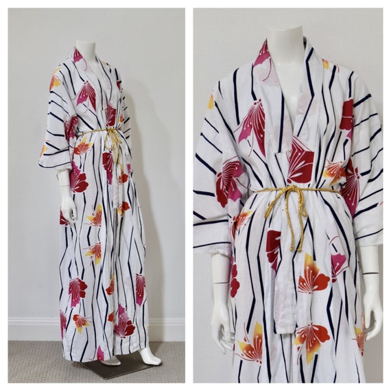 Butterfly Cotton Kimono/ Japanese Kimono Robe/ Women'… - Gem
