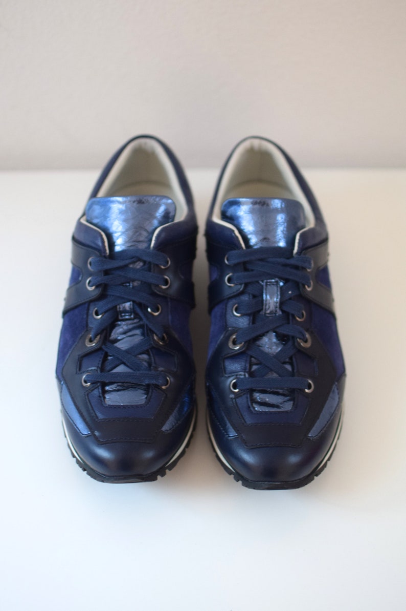 Lanvin Metallic Sneakers/ French Designer Shoes/ Trainers/ - Etsy