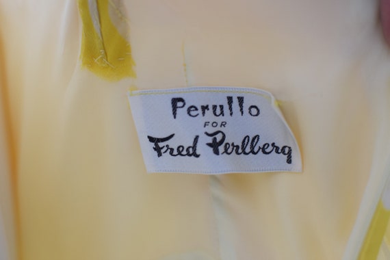 70s Ruffle Midi Dress/ Yellow Polka Dot French Gi… - image 7