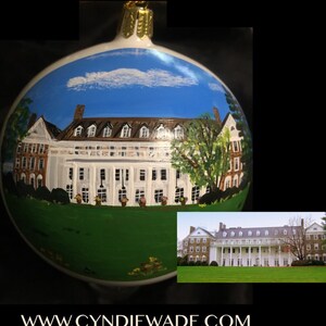 Custom House Ornament Hand Painted, House Portrait, Realtor Closing Gift