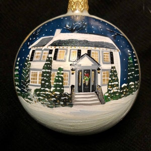 Custom House Portrait Ornament, Personalized Watercolor Home Ornament, New Home Gift, Moving Gift, Real Estate Gift,Closing Gift,Paint house