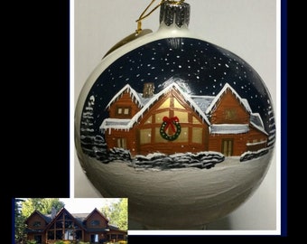 Hand Painted Custom House Ornament