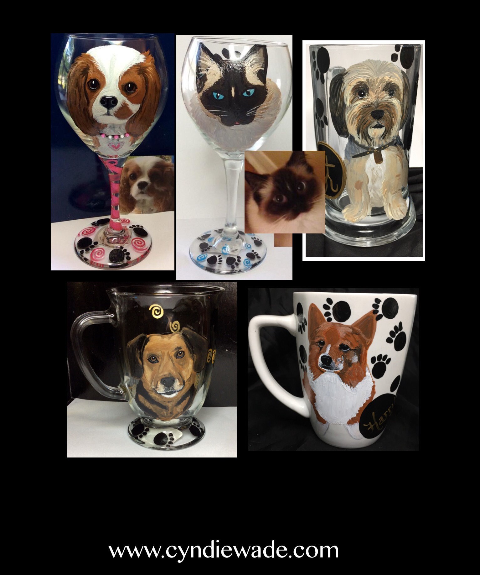 Custom Dog Cat Painted Wine glass Pet Beer Glass Pet Coffee Etsy