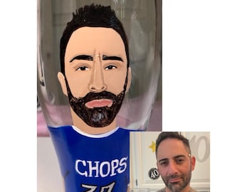 Caricature Beer Glass, Portrait Pint Glass, Custom Beer Mug, Birthday Beer Glass, Bachelor party, Groomsman personalized glass, Custom Cup