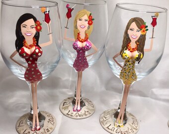 Portrait boobie wine glasses