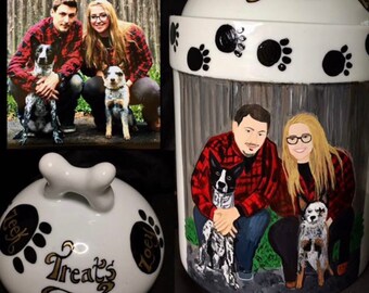 Custom painted cookie jar, bridal shower gift, house warming, realtor gift, painted cookie jar, cookie jars, personalized cookie jar