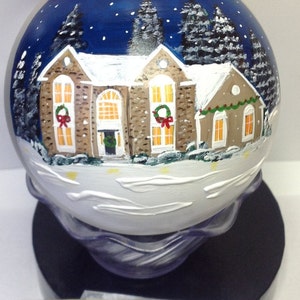 Custom Painted House Ornament Bulbs
