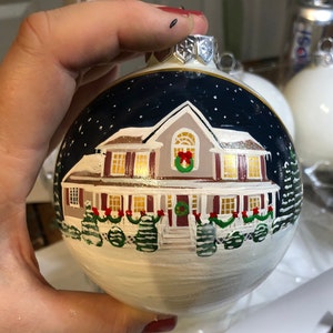 Custom House Portrait Ornament, Personalized Watercolor Home Ornament, New Home Gift, Moving Gift, Real Estate Gift,Closing Gift,Paint house